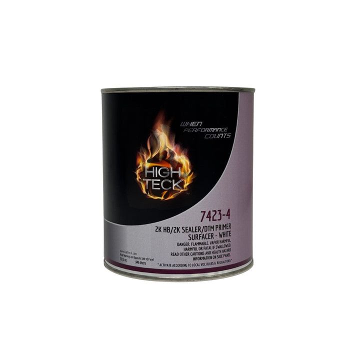 High Teck Products High Teck 7423-4 2K HIGH BUILD & SEALER WHITE URETHANE PRIMER, 1 Quart