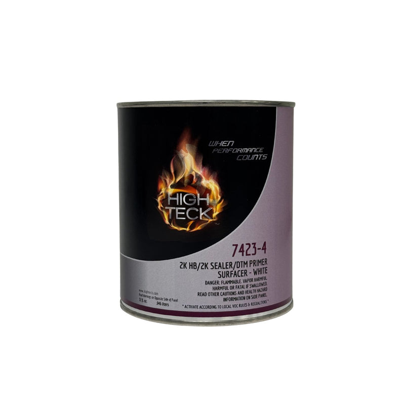 High Teck 7423-4 2K HIGH BUILD & SEALER WHITE URETHANE PRIMER, 1 Quart