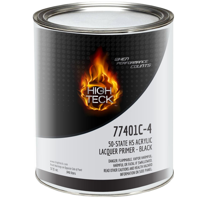 High Teck 77401C-4 Black Acrylic Lacquer Primer Quart