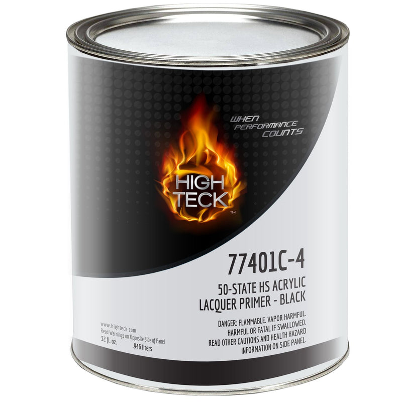High Teck Products High Teck 77401C-4 NR/SCAQMD High Solids Acrylic Lacquer Primer-Black-QT — view 2