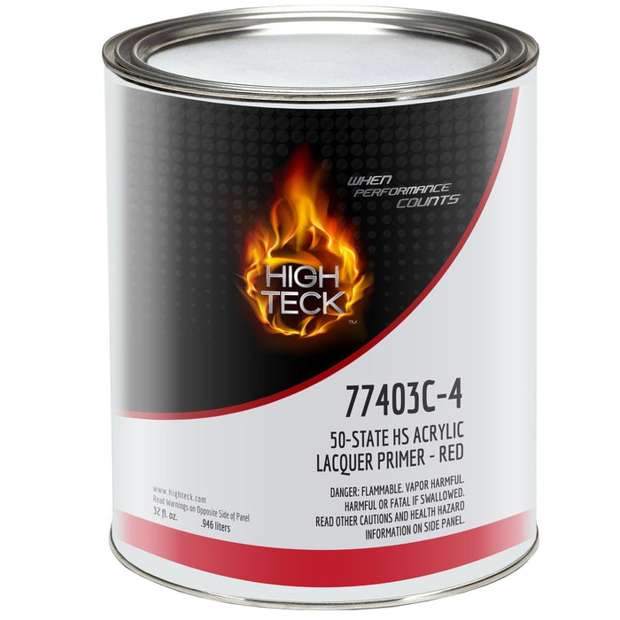 High Teck Products High Teck 77403C-4 NR/SCAQMD High Solids Acrylic Lacquer Primer-Red-QT — view 2