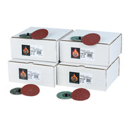 High Teck Products High Teck 336-25 R-Style Disc, 3 in Dia, 36 Grit, Aluminum Oxide, Polymer Backing
