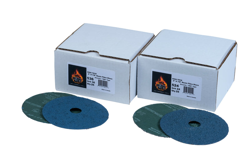 High Teck Products High Teck 524 Grinding Disc, 5 in Dia, 24 Grit, Zirconia