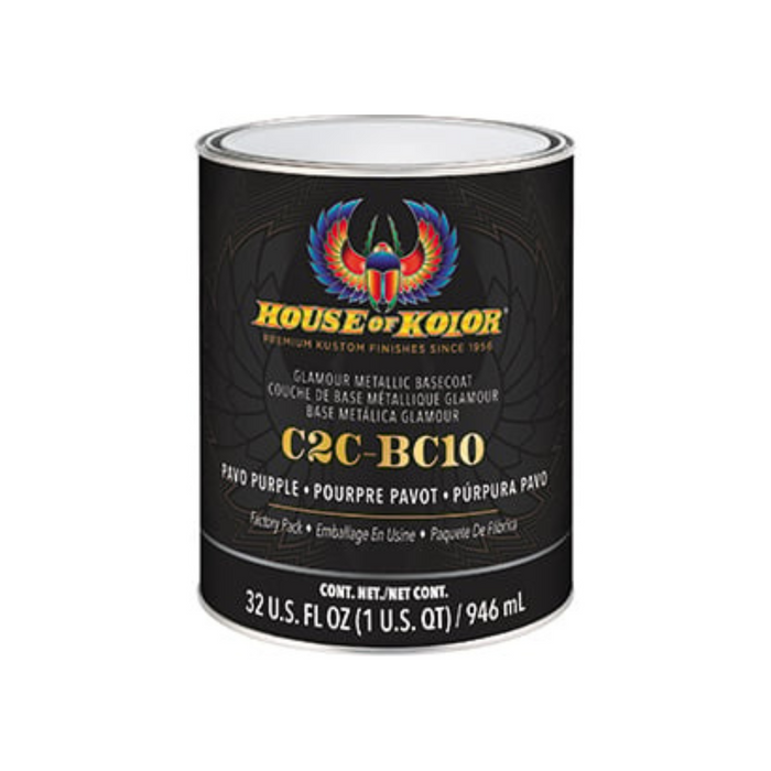 House of Kolor OF KOLOR SHIMRIN C2C-BC10-Q01 C2C Glamour Metallics Series Universal Basecoat, 1 qt C