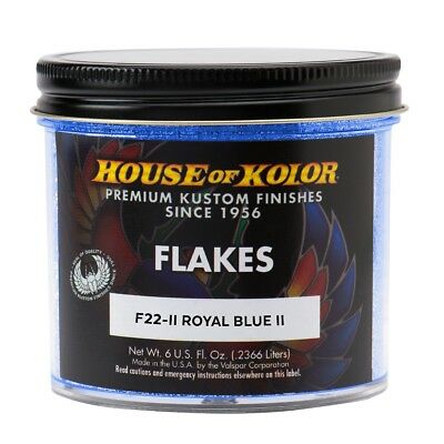 House of Kolor OF KOLOR F22II-C01 F Series Dry Flake, 6 oz Can, Royal Blue II, 1/128th Rectangle