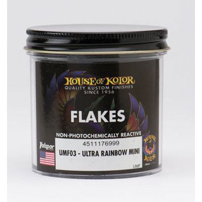 House of Kolor OF KOLOR UMF03-B01 UMF Series Dry Flake, 3 oz Can, Ultra Rainbo, 1/256th Square