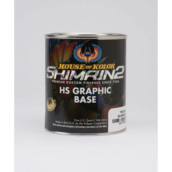 House of Kolor OF KOLOR SHIMRIN2 S2-SG04-Q01 Solid Graphic Series Universal Basecoat, 1 qt Can, HS Y