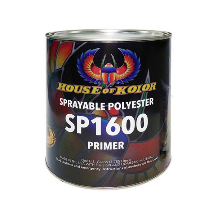House of Kolor OF KOLOR SP1600-G01 Sprayable Polyester Primer, 1 gal Can, Gray, 1:1/2 Mixing