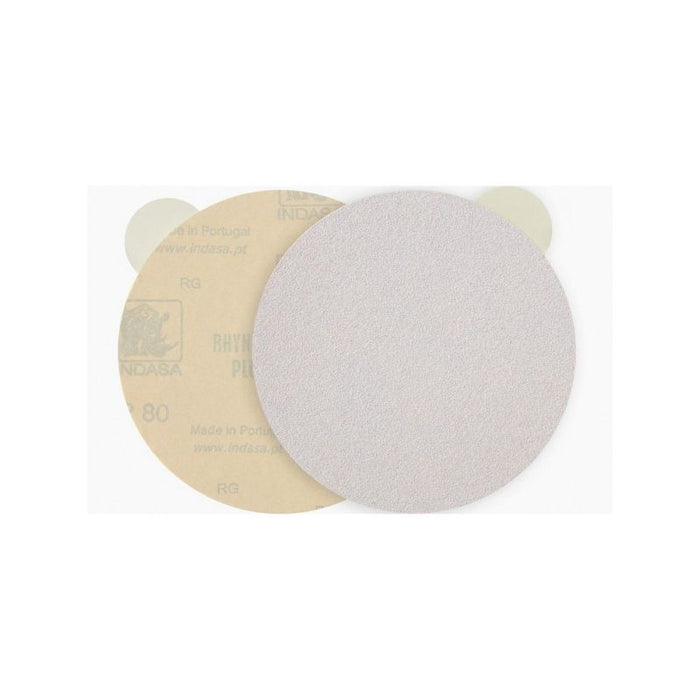Indasa USA, Inc 1060-180 Rhynostick Plus Line Abrasive Solid Disc, 6 in Dia, 180 Grit — White