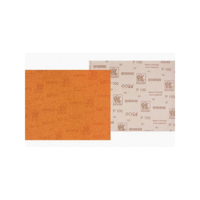 Indasa 4-80 Rhynowood Sanding Sheet, 11 in L x 9 in W, 80 Grit