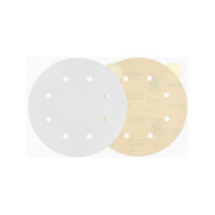 Indasa USA, Inc 50-120 Rhynostick White Line Abrasive Solid Disc, 5 in Dia, 120 Grit