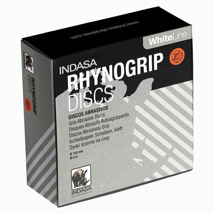Indasa 92-220R 92, Rhynogrip White Line File Paper Roll, 2-3/4 in W x 27-1/2 yd L, 220 Grit, White