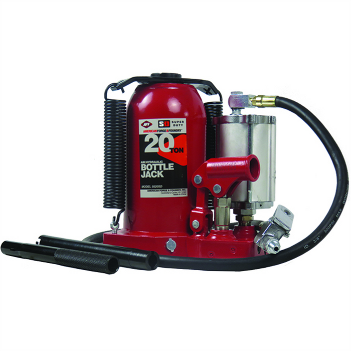 American Forge & Foundry - Bottle Jack - 20 Ton Capacity - Air/Manual - SUPER DUTY