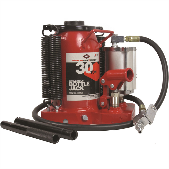 American Forge & Foundry - Bottle Jack - 30 Ton Capacity - Air/Manual - SUPER DUTY