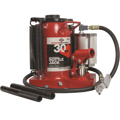 American Forge & Foundry - Bottle Jack - 30 Ton Capacity - Air/Manual - SUPER DUTY