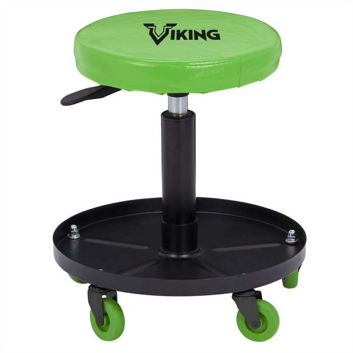 American Forge & Foundry Viking by AFF - Mechanic's Roller Stool w/ Adjustable Height - 300 Lbs. Cap