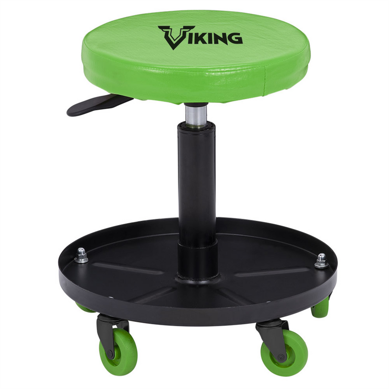 American Forge Viking Mechanic's Roller Stool 57104 Adjustable Height 300 Lbs Capacity