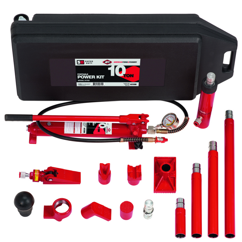 American Forge Collision & Body Repair Kit 817SD - 10 Ton Capacity, 17-Piece Set with Two-Speed