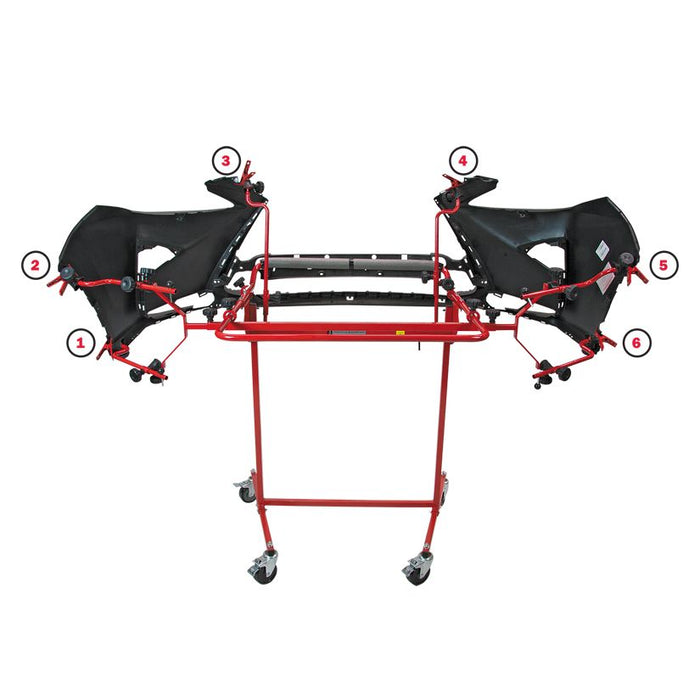 Innovative Tools Superstand 6 SS-6 Bumper Cover Paint Rack, 44 in W x 30 in D x 53 in H, 35 lb Load — view 4