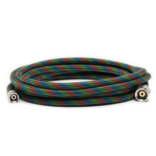 Anest Iwata USA IWATA 4010 Hose with Fitting, 10 ft L, 1/4 in Compression, 1/8 in ID, PVC, Braided N
