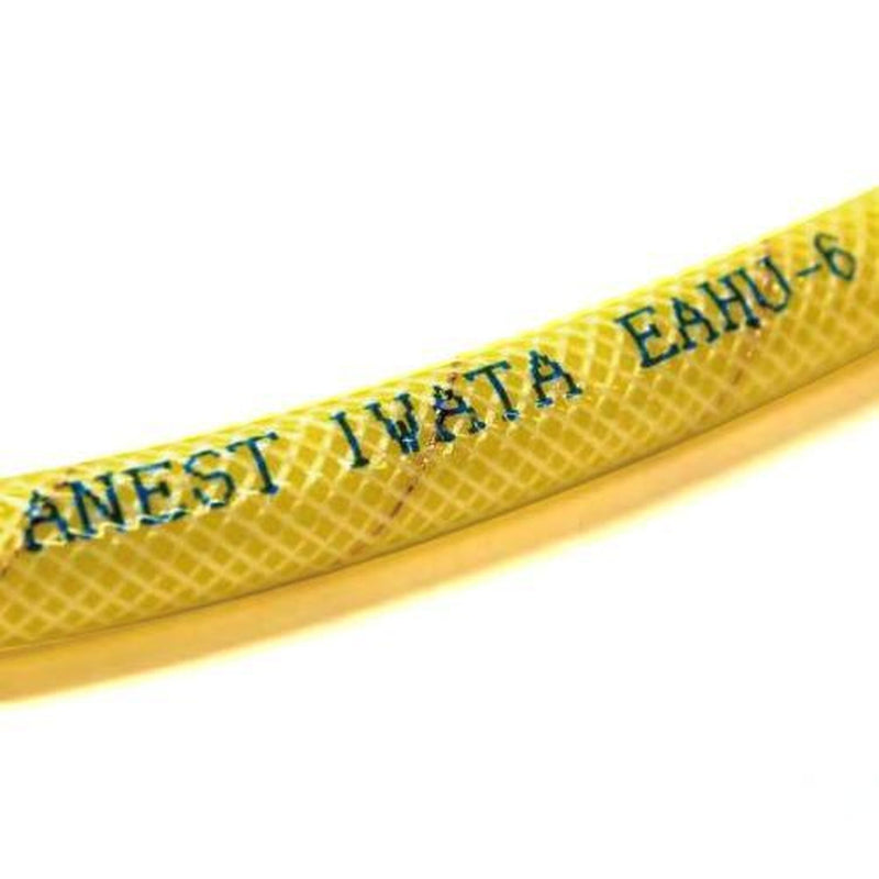 IWATA 8002 Air Hose, 1 ft L, 6 mm ID, Polyurethane, Yellow