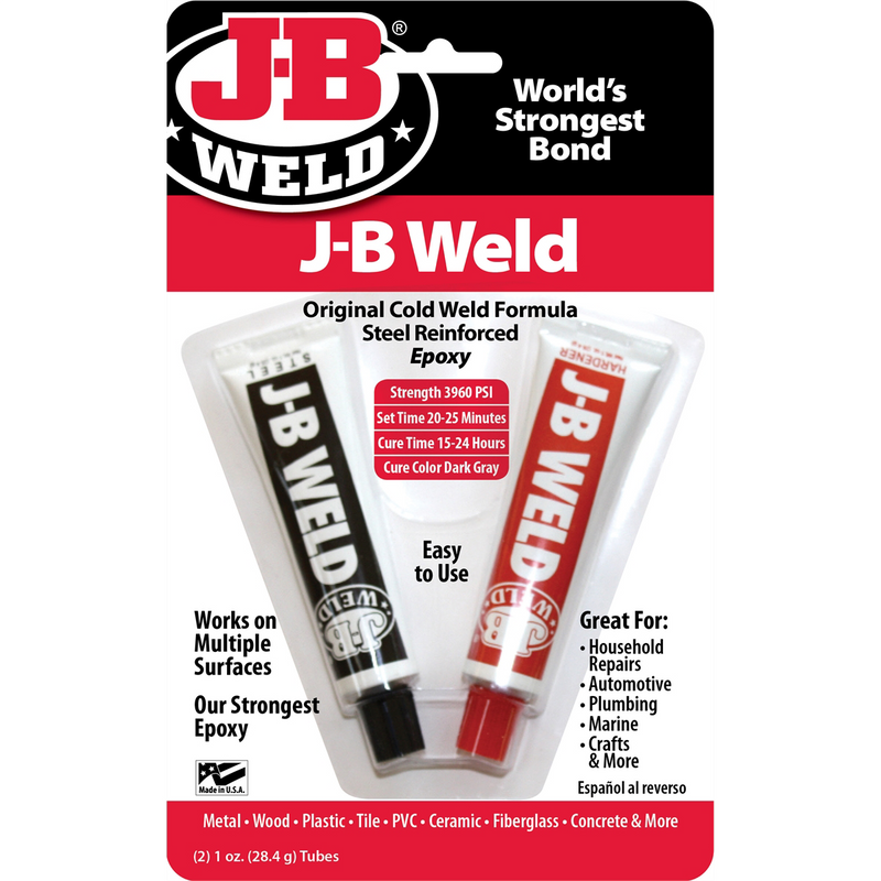 J B Weld J-B Weld 8265S Reinforced Epoxy Resin And Hardener, Paste Part A, Liquid Part B,