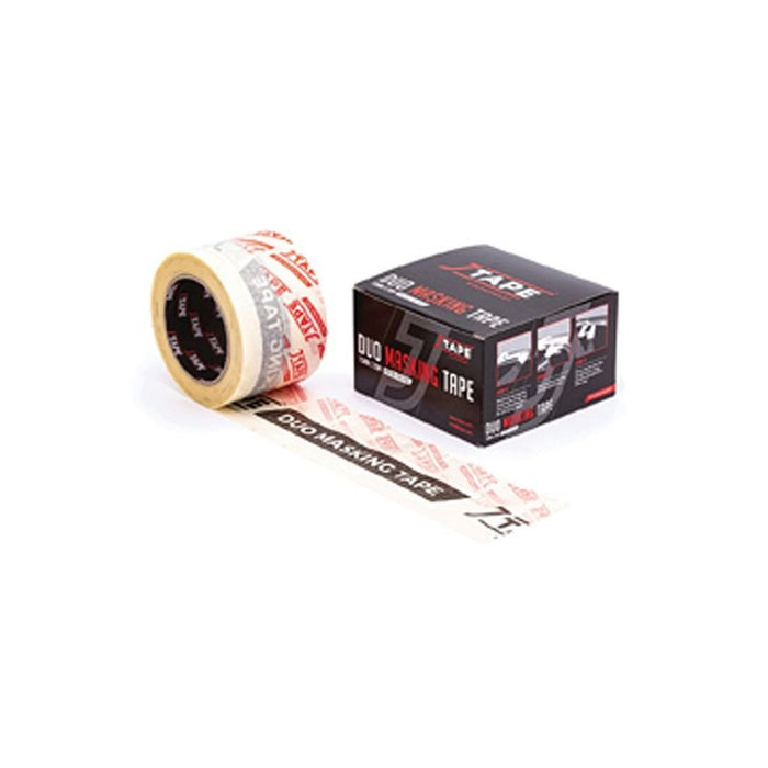JTAPE Unlimited 1150.7520 DUO Masking Tape, 20 m L x 75 mm W, 285 um THK, Ivory with Black and Red P — view 3