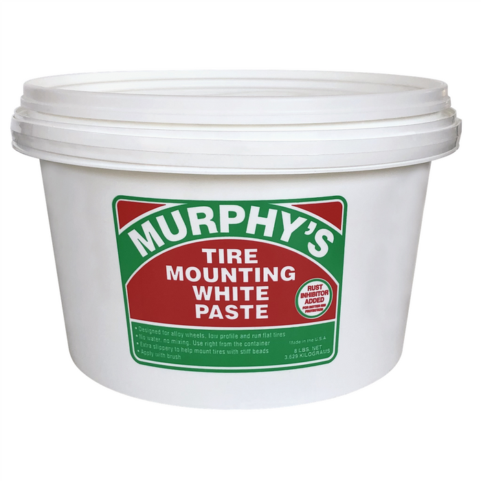 JTM Lube Products Murphy's Tire Mounting White Paste with Rust Inhibitor 8lb Low Profile Pail