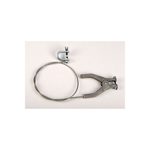 Justrite 08498 Flexible Antistatic Wire with Hand Clamp and C-Clamp, Gray