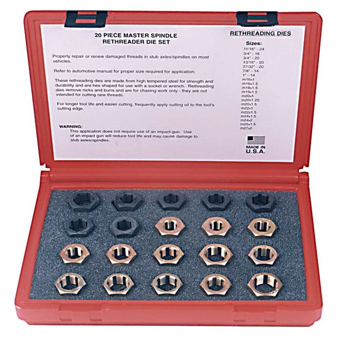 Lang Tools (Kastar) SPINDLE DIE SET 20PC