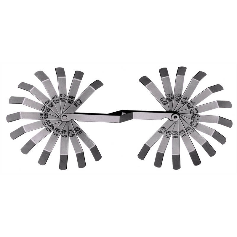 3275A Offset Feeler Gauge with 1 in 45° Offset Blade and Knurled Locknut