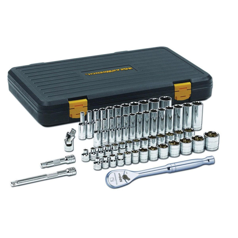 Set Skt Std/Dp 3/8Dr 6Pt 56Pc Sae/Met