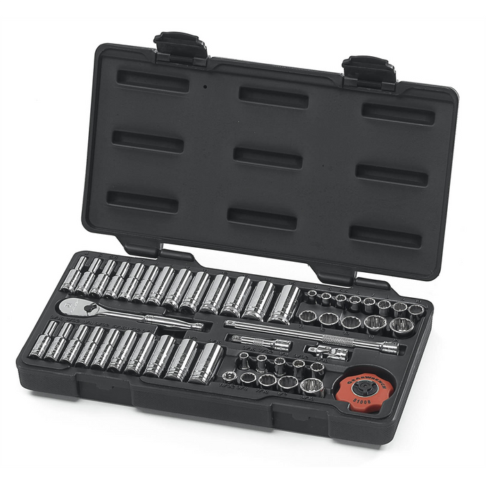 Gearwrench Set Skt Std Dp Sae & Met 1/4Dr 12Pt 51Pc