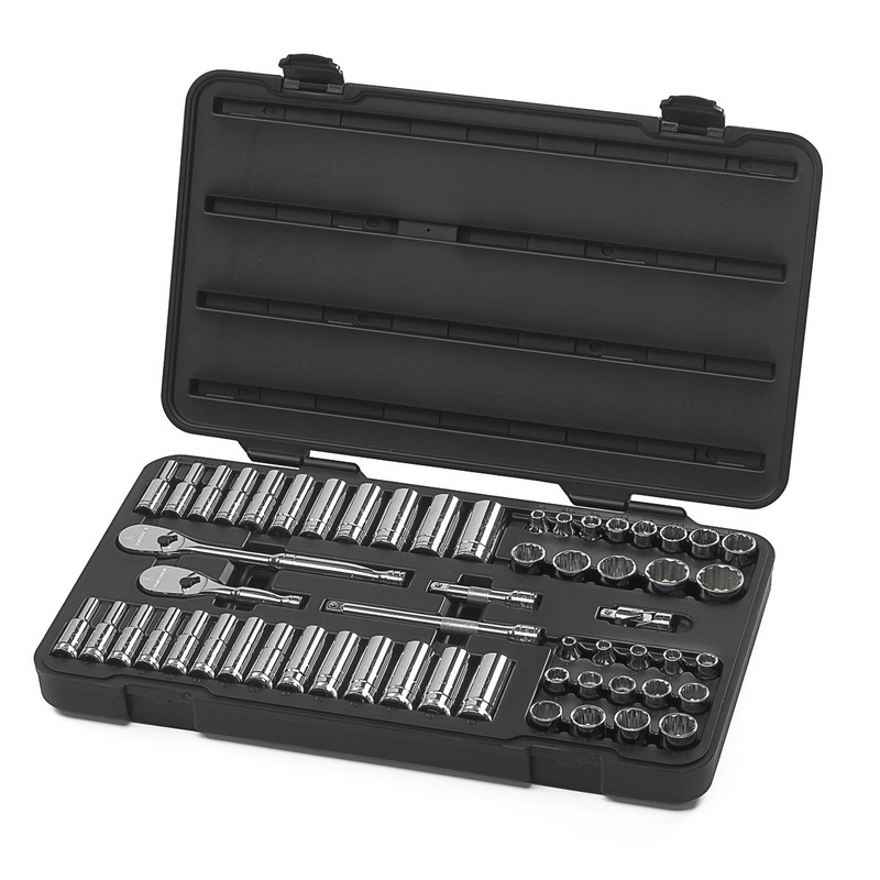 80551 57-Piece 3/8" Drive 12-Point SAE/Metric Socket Set