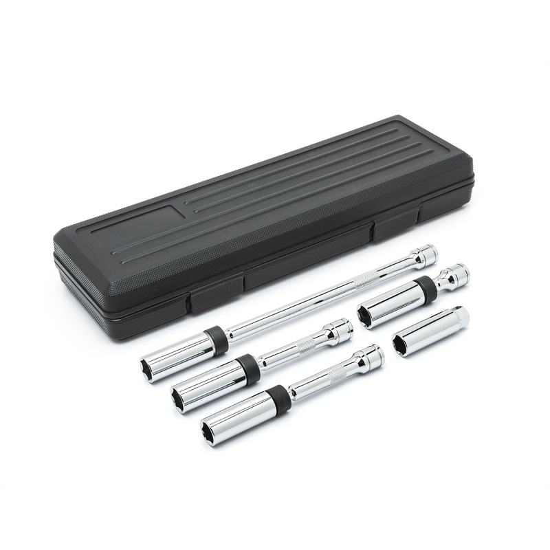 80601 5-Piece 3/8" Drive 6-Point Magnetic Swivel Spark Plug Socket Set