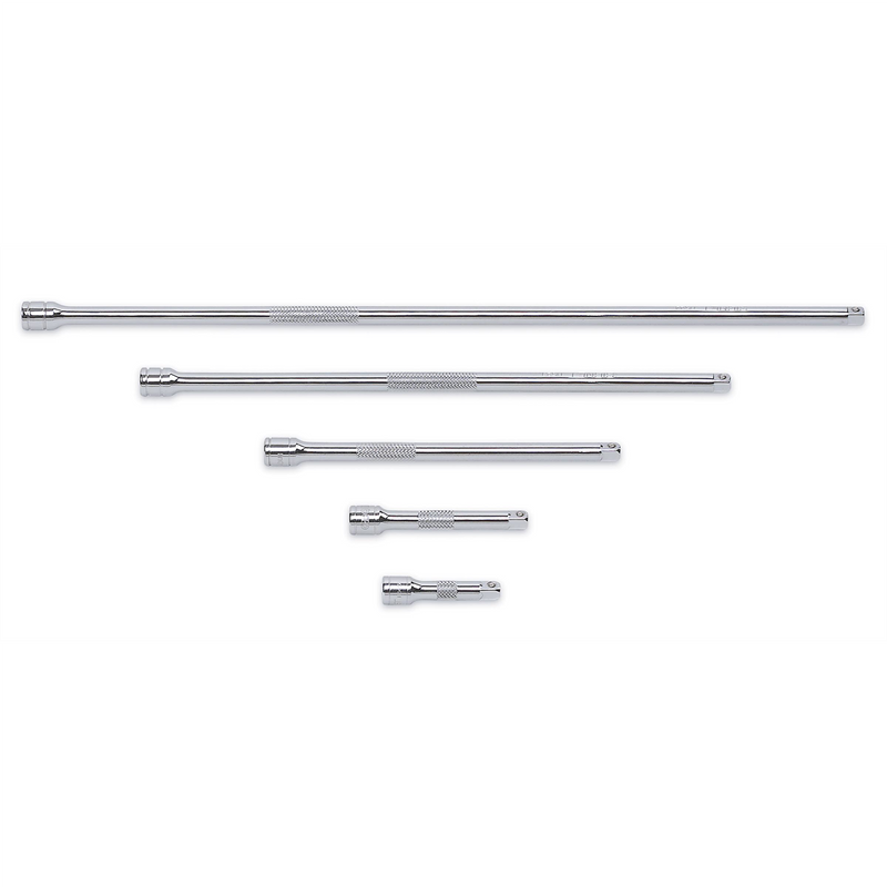 81002D 1/4" Drive Extension Set - 2", 3", 6", 10" and 14" Chrome Extensions with Detent