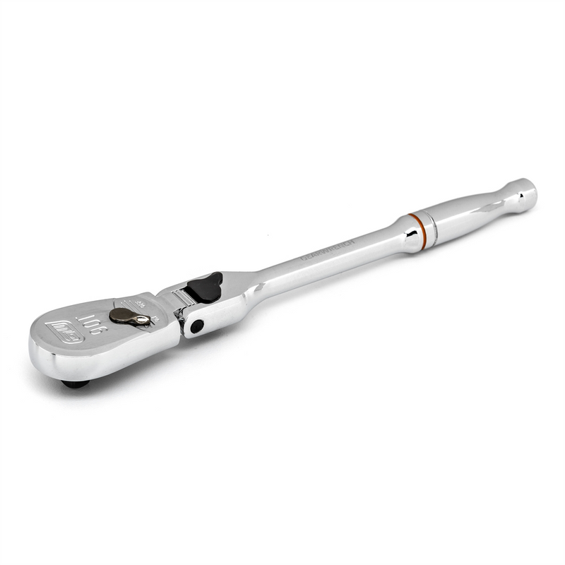 81015T 1/4" Drive 90-Tooth Locking Flex Head Teardrop Ratchet - 7" length