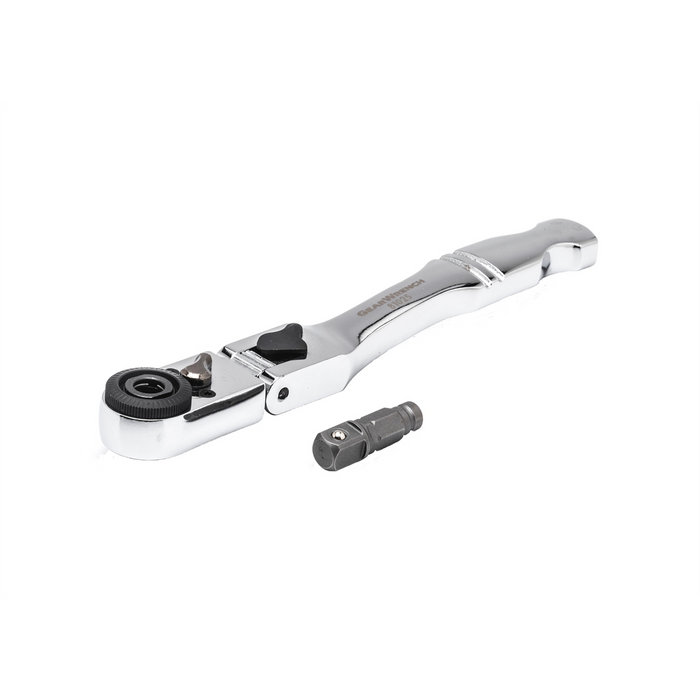 Gearwrench 1/4 Inch Drive 72-Tooth Quick Release Locking Flex Slim Head Ratchet 6 Inch