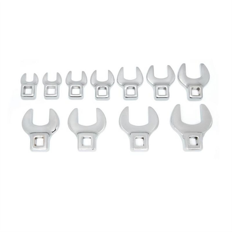 81908 11-Piece 3/8-Inch Drive Crowfoot SAE Wrench Set for Confined Spaces