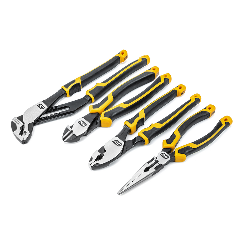 82203C-06 4-Piece Pitbull Dual Material Mixed Plier Set, Heavy-Duty Grip Tools