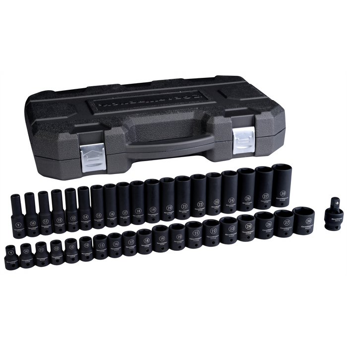 Gearwrench Piece 1/2 Inch Drive 6 Point Standard & Deep Impact Metric Socket Set