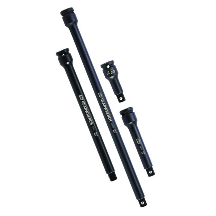 Gearwrench 4 Piece 1/2 Inch Drive Impact Extension Set 3 Inch, 5 Inch, 10 Inch & 15 Inch