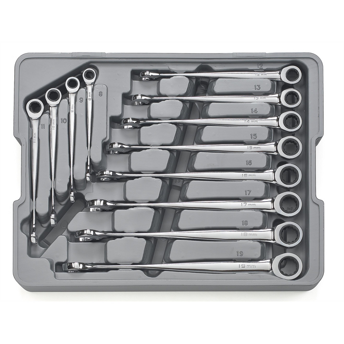 Gearwrench Piece 72-Tooth 12 Point XL X-Beam Ratcheting Combination Metric Wrench Set