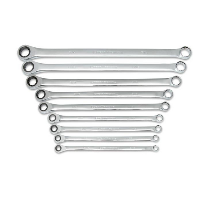 Gearwrench 9 Piece 72-Tooth 12 Point XL GearBox Double Box Ratcheting SAE Wrench Set