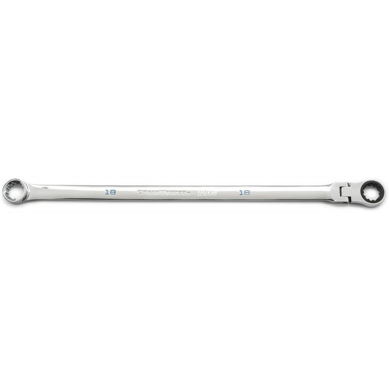 86118 18mm 120XP Universal Spline XL Flex-Head Ratcheting Wrench with 120 positions