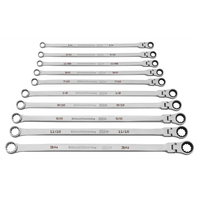 10-Piece 120XP Flex Head SAE Ratcheting Wrench Set - MPN 86142