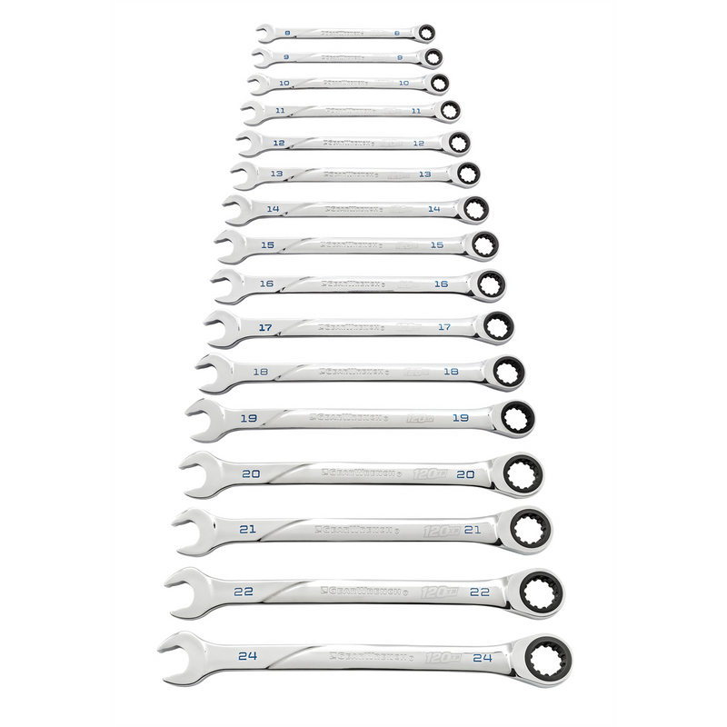 16-Piece 120XP Spline XL Ratcheting Metric Wrench Set - MPN 86427