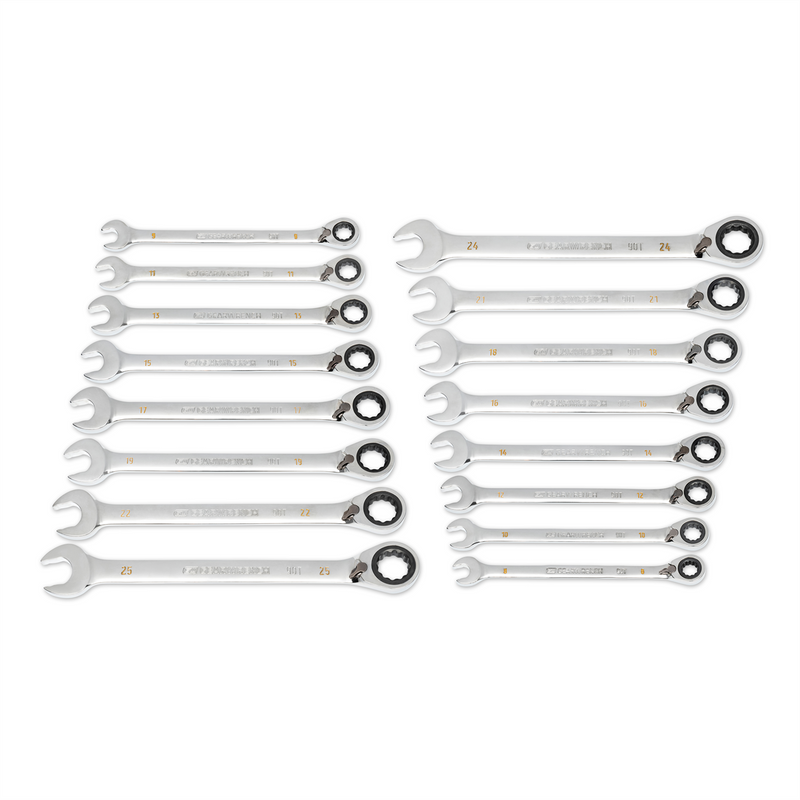 Set Wr Rat Comb Rev Met 90T 16Pc 8- 25MM