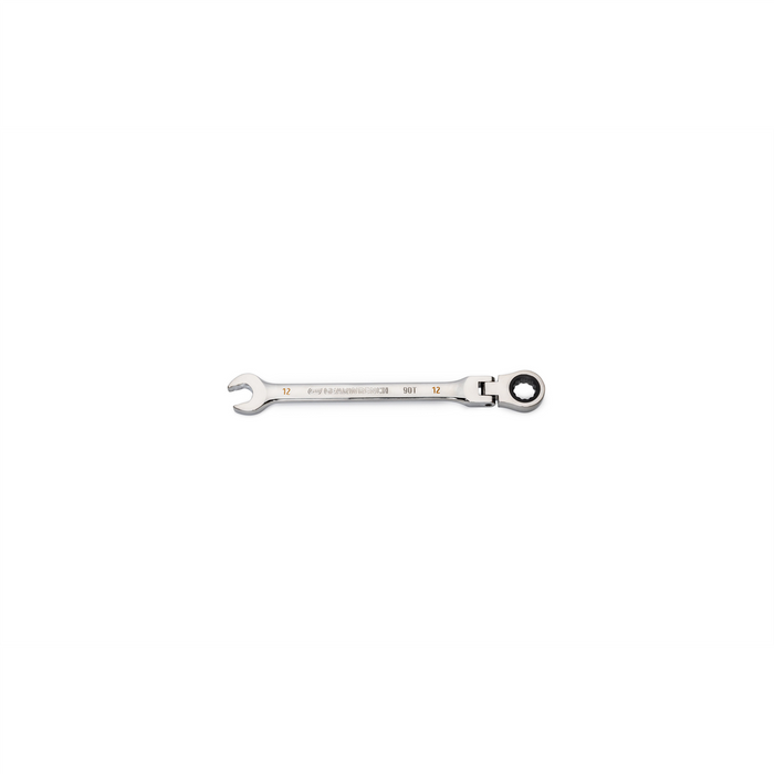 Gearwrench 12mm 90-Tooth 12 Point Flex Head Ratcheting Combination Wrench