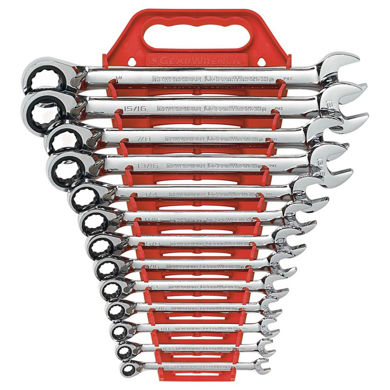 9509N 13-Piece SAE Reversible Ratcheting Wrench Set, 72-Tooth 12-Point